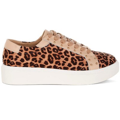 Женские кроссовки Rag & Co Womens Flippin Studded Leopard Print Chunky Sneakers 7.5 — фото 3