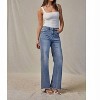 Women's Super High Wide Leg Super Soft Jeans - mica denim - 4 of 4
