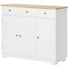 NicBex 39.8"/45.25" Modern 3-Doors Sideboard,Kitchen Storage Cabinets with Drawers and Adjustable Shelf for Kitchen and Dining Room - 4 of 4