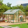 Garvee Walk-In Greenhouse with Polycarbonate Panels, Aluminum Frame, Quick Setup, Roof Vent, Outdoor Garden Greenhouse - 2 of 4