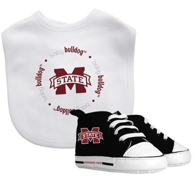 Baby Fanatic 2 Piece Bid and Shoes - NCAA Mississippi State Bulldogs - White Unisex Infant Apparel