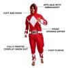 Power Rangers Ranger Adult Long Sleeve Hooded Cosplay Onesie Costume Union Suit - 2 of 4
