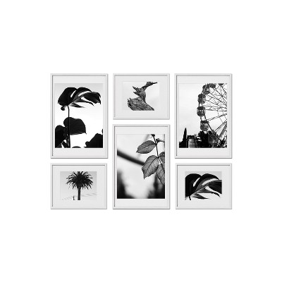 Haus and Hues Cambridge Gallery Wall Frame Set with Real Glass and Mat