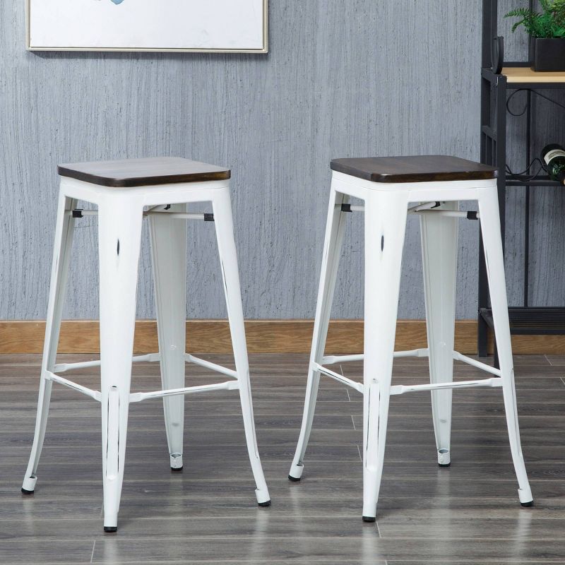 Set of 2 30" Emil Square Counter Height Barstools - Carolina Chair & Table, 4 of 5