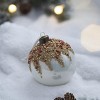 SEVOBAL D3.9" Party Decorations and Accessories Decorative  Set of 6 Glass Ball Ornaments Set for Holiday Tree Decor, White, 3.9"*3.9"*3.9" - 3 of 4