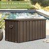 WELLFOR 160 gal Steel Waterproof Storage Deck Box Dark Brown - 3 of 4