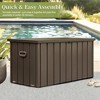 WELLFOR 160 gal Steel Waterproof Storage Deck Box Dark Brown - image 3 of 4