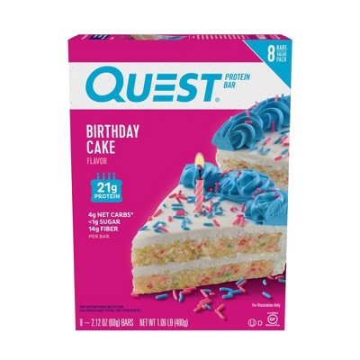 Quest Birthday Cake Protein Bar - 8ct/16.96oz Total