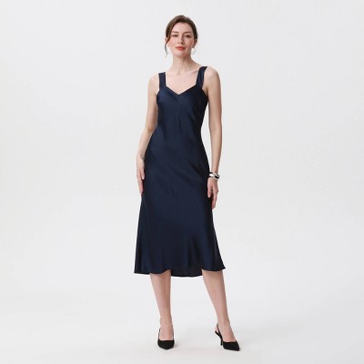 Women's Broad Strap Midi Slip Dress - A New Day™ Blue XS