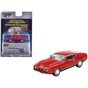 Ford Mustang Mach 1 Red 007 James Bond "Diamonds Are Forever" (1971) Movie Limited Edition 1/64 Diecast Model Car by Mini GT - 1 of 4