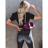 Women's Short Sleeve Knit Pullover Sweaters Casual V Neck Ribbed Solid Soft Slim Fit Sweater Blouse Tops Elegant Knitwear,Black - L - 2 of 4