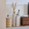 VisioGear Floor Vases, 3-Piece Cylindrical Vases with Funnel Shaped Neck for Living Room, Gold & White, 5.91"*5.91"*32.48" - 4 of 4