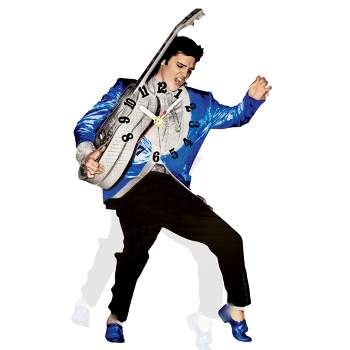 Collections Etc Elvis Presley Leg Swinging Pendulum Clock 9 X 8.5 X 9 Blue