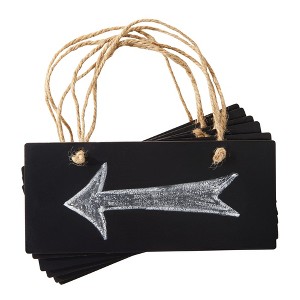 Juvale 6 Pack Small Hanging Chalkboard Signs for Weddings, Restaurants, Home Decor (7x3 In) - 1 of 4