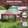 CuisinSmart Outdoor Dog Kennel with Roof, Outdoor Dog Playpen with Metal Gate, Heavy Duty Octagon Dog Pen with Lock for Outdoor Backyard - 3 of 4