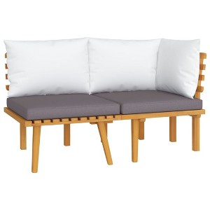 vidaXL 2 Piece Patio Lounge Set with Cushions Solid Acacia Wood - 1 of 1