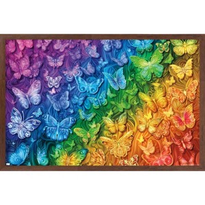 Trends International Brigid Ashwood - Rainbow Butterflies Framed Wall Poster Prints - 1 of 4