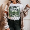 Respect Locals Bigfoot T-Shirt, White Funny Sasquatch Tee for Nature| OrnamentallyYou - 4 of 4