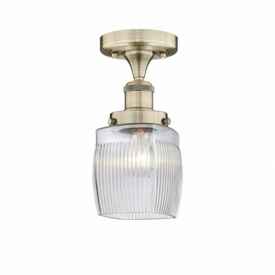 Colton - 1 Light Semi-Flush Mount In Industrial Style-9.75 Inches Tall and 6 Inches Wide