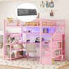 Full Size Loft Bed with Storage Shelves, Staircase and Wardrobe - 4 of 4
