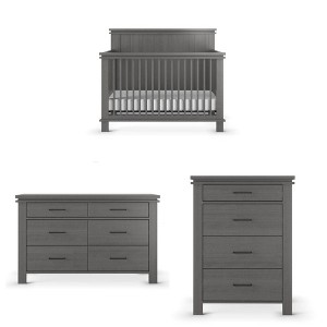 Child Craft Denman Crib, Dresser and Chest Nursery Set, 3-Piece, Includes 4-in-1 Convertible Crib, Dresser and Chest - 1 of 4