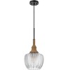 Cal Monroe 60W Glass Pendant Light with Burlap Roped Font - 3 of 4