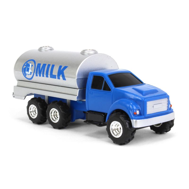 ERTL 1/64 Collect N Play Blue Tandem Milk Tank Truck, 47493, 2 of 5