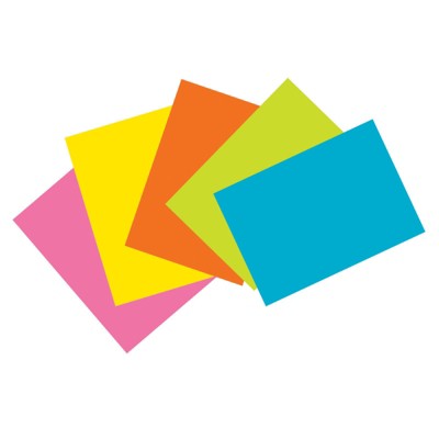 Pacon Index Cards, 5 Super Bright Assorted Colors, Unruled, 4" x 6", 100 Cards (Pack of 6)