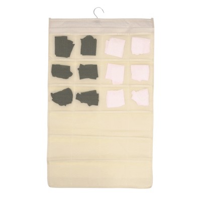 Unique Bargains Closet Hanging Organizer with Mesh Pockets and Rotating Metal Hanger