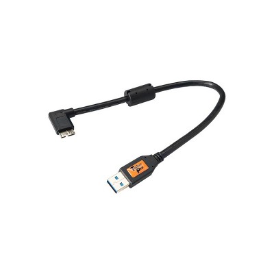  Tether Tools TetherPro 1' USB 3.0 Type-A Male to Micro-USB Right-Angle Male Cable, Black 