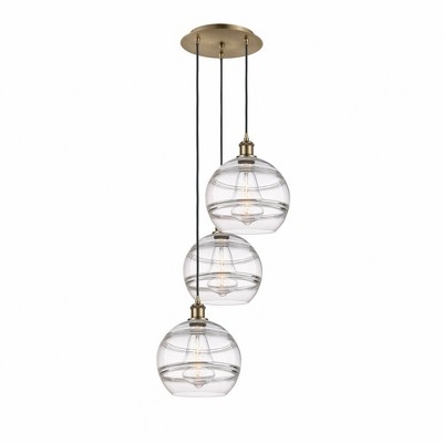 Rochester - 3 Light Cord Hung Multi Pendant In Industrial Style-35.63 Inches Tall and 16.5 Inches Wide