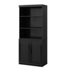 Modern Minimalist Wood Grain Decorative Storage Cabinet Combination Cabinet with 6 Shelves, Open Bookshelf Storage Cabinet - 4 of 4