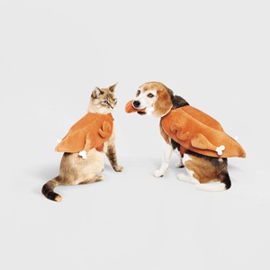Turkey Full Body Halloween Dog and Cat Costume with Turkey Leg Toy - Boots & Barkley™ - 1 of 4