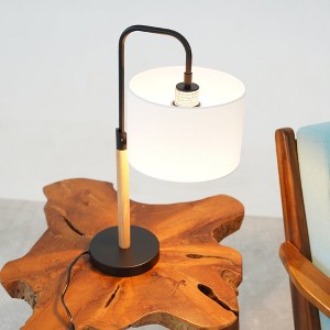 KTMBDW Modern Table Lamp, Bedside Lamps for Bedroom, Small End Table Lamps for Living Room, Nightstand Desk Lamps, Black - 1 of 4