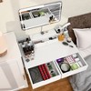 FONTOI 31.2"W Makeup Vanity Table Desk with Removable Mirror and 2 Drawers for Woman Bedroom Dressing Room, White, 31.2"*19.5"*31.98" - 2 of 4