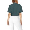 LA LEELA Womens Summer's Casual Blouse Shirt Blouses Short Sleeve Button Up Dress Tops Tee Shirts Coverup Hawaiian Dresses for Women - 4 of 4