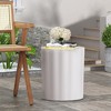 Maggift Patio End Tables Accent Side End Table for Outdoor and Indoor, Garden, Backyard Use, Special Design, White, 15.5"*15.5"*18" - 4 of 4
