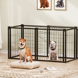 YOOCOZZ Dog Crate 47.2" Dog Kennel for Small Medium Dogs, Puppy Dog Playpen with Top, Pet Cage, Indoor-Black. - 1 of 4
