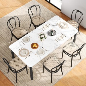 78'' Large Industrial Dining Table for 6-8, Kitchen Table with Heavy Duty Metal Legs - 1 of 4