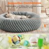 JOEJOY Round Dog Bed with Anti-Slip Bottom & Removable Cover,Rabbit Fur and Teddy Fabric with Drawstrings - 3 of 4