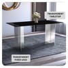 LeisureMod Kova Series Modern Rectangular Dining Table with Sintered Stone/Glass Top and Acrylic Base - 4 of 4
