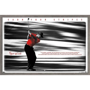 Trends International Tiger Woods - Earn Your Stripes Framed Wall Poster Prints - 1 of 4