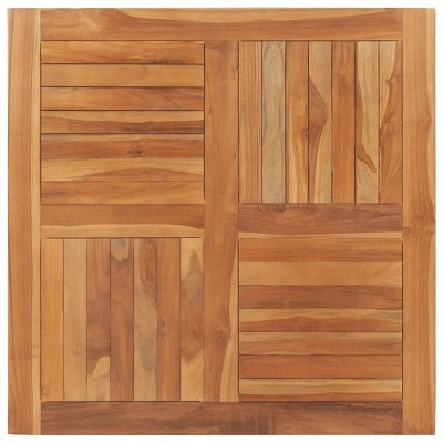 vidaXL Table Top Solid Teak Wood Square 35.4"x35.4"x1"