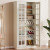 Tribesigns 71" Tall Shoe Cabinet with Doors, 8-Tier Shoe Storage with Adjustable Shelves - 4 of 4