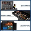 31.5" Metal Rolling Tool Cabinet, Tool Chest Cabinet Mobile Garage Workbench with 2 Drawers and Pegboard, with Adjustable Shelf, Black - 3 of 4