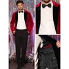 Lars Amadeus Men's Peak Collar Wedding Party Prom Velvet Suit Jackets - 4 of 4