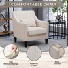 CENGHU Modern Corduroy Accent Chair, Upholstered Living Room Chair, Armchair with Scooped Arms for Bedroom, Apartment, Studio, Office - 3 of 4