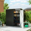 6' x 4' Outdoor Garden Shed, Metal Storage Shed with Lockable Door and Gloves for Backyard Garden Patio - 2 of 4