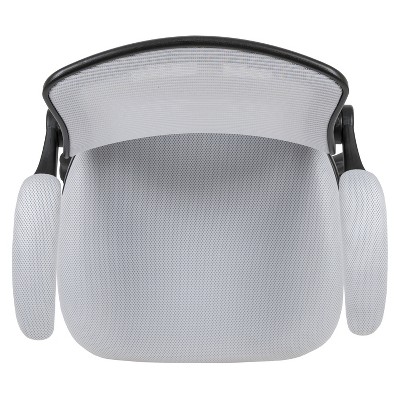 White Mesh Ergonomic Drafting Chair with Adjustable Foot Ring