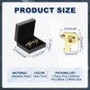 Unique Bargains Men Weddings Gift Classic Alphabet Cuff Links with Box 2 Pcs - 2 of 3